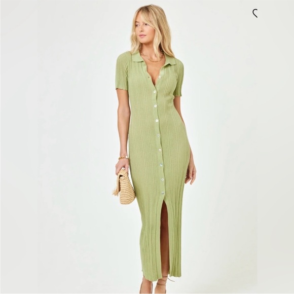 L*Space Green Maxi Dress - Picture 1 of 5
